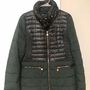 Bernardo Jacket-grey with rose gold accents